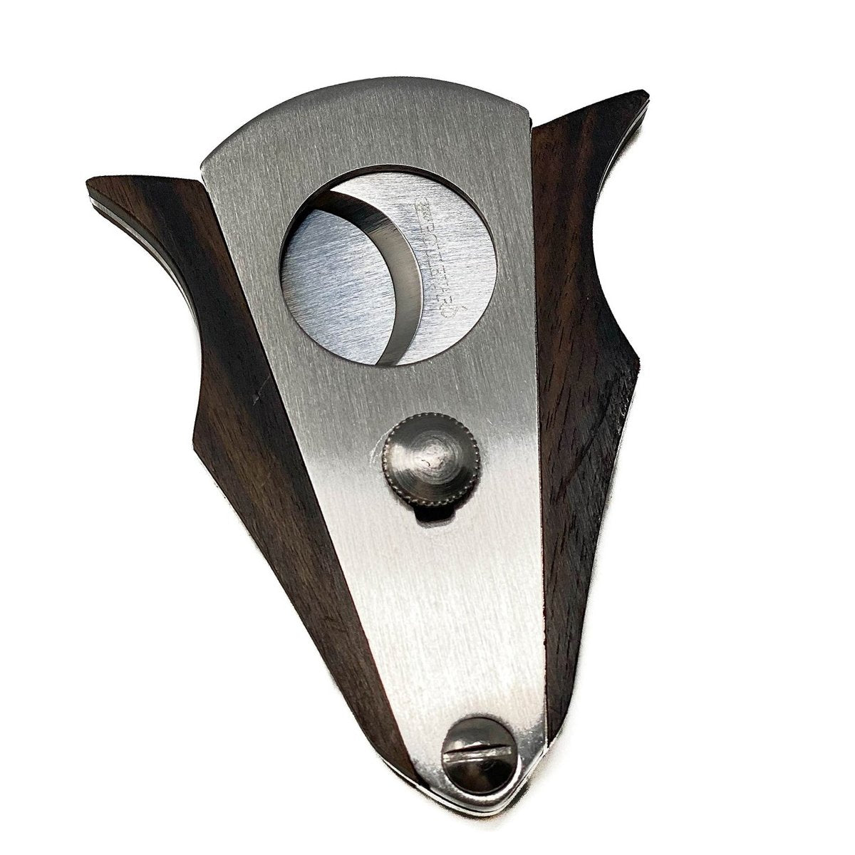 Double Guillotine Cutter Action, Stainless Steel Blades with Mahogany Handles