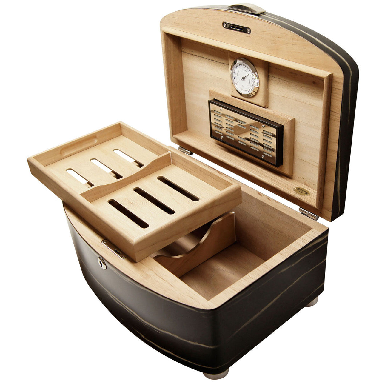 Cuban Crafters Exclusivo Black Cigar Humidors for 100 Cigars