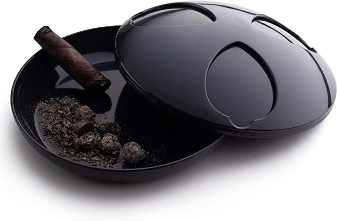 ASH Stay Sealing Wind & Odor Resistant Indoor/Outdoor Cigar Ashtray