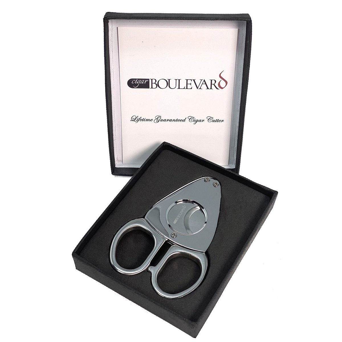 SILVER POLISHED SCISSOR Handles Cigar Cutter