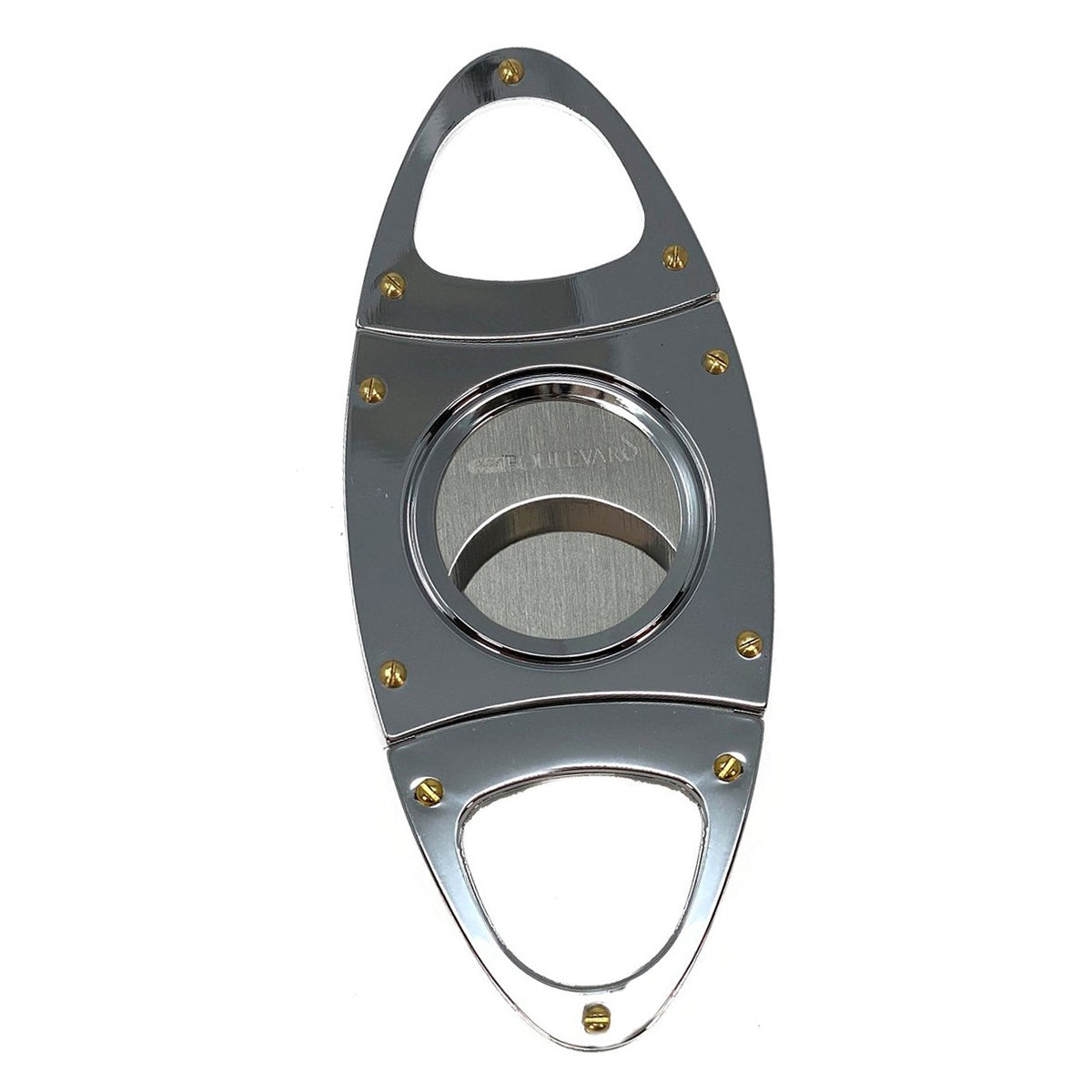 Cigar Cutter Silver DOUBLE Stainless Steel Blades V Handles