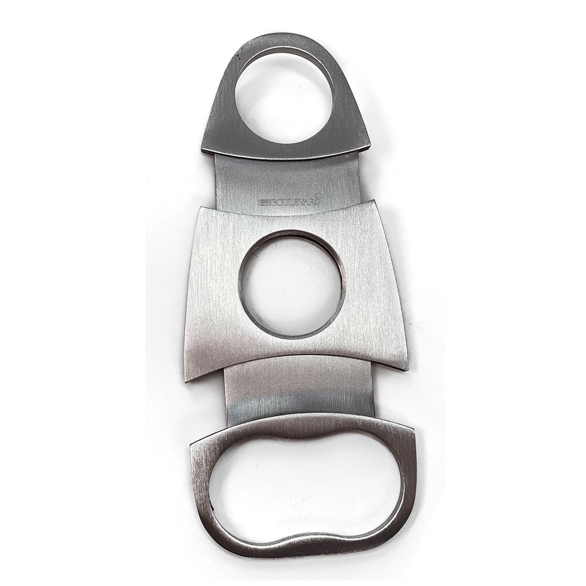 Cigar Cutter Stainless Steel Body and DOBLE BLADES 2 FINGERS Handle Side