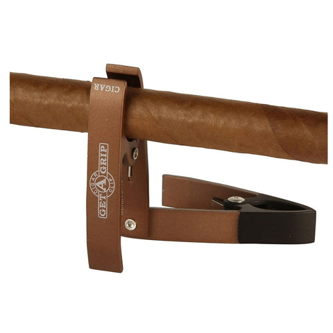 Cigar Holder "GET A GRIP" BROWN
