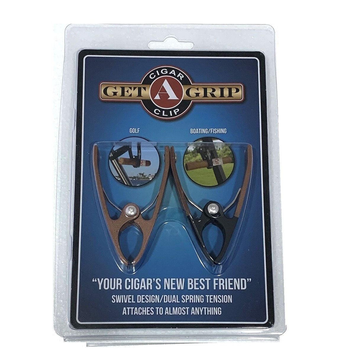 Cigar Holder "GET A GRIP" BROWN