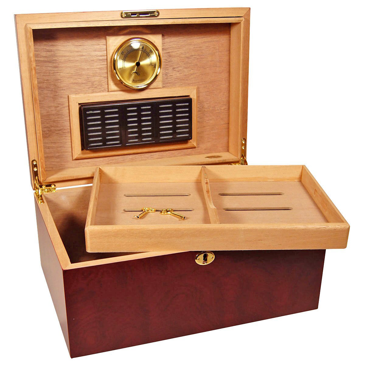 Bargain Humidors Clasico Rosa Rosewood Desktop Humidor for 100 Cigars