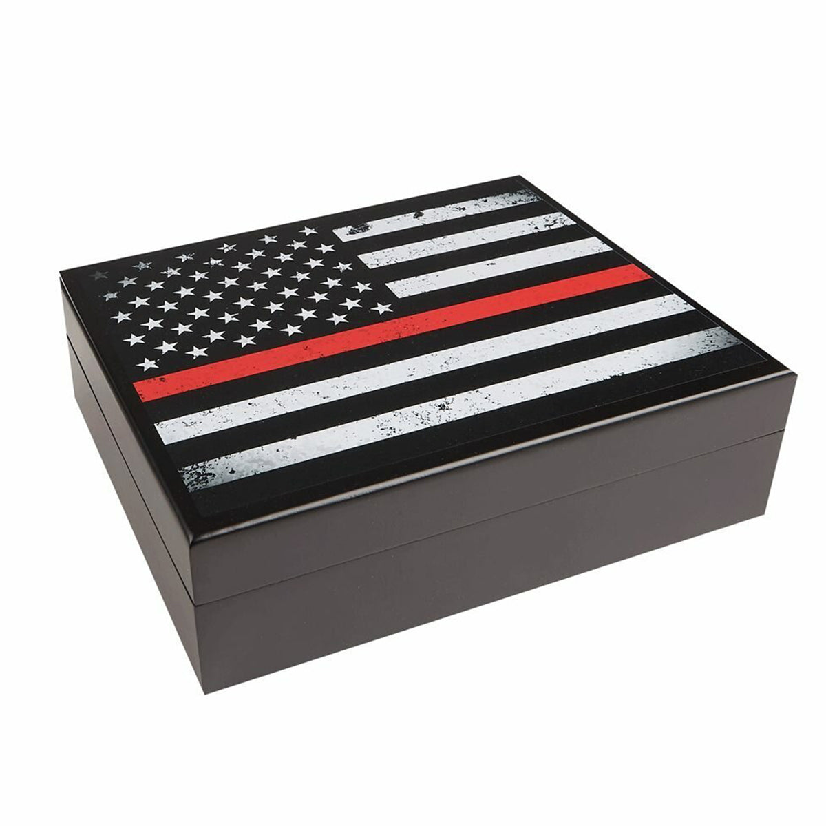 New Cigar Humidor USA Flag Red Print
