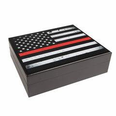 New Cigar Humidor USA Flag Red Print