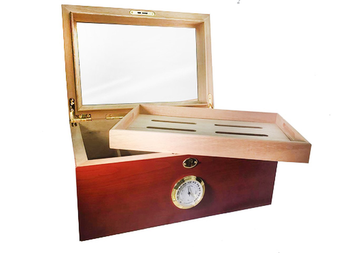 Combo Bisabuelo, Humidor for 100 Cigars, Case and Perfect Cutter 80 ring