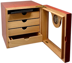 Cuban Crafters MINI CHEST OF DRAWERS Glass Humidor.  Up to 60 Cigars
