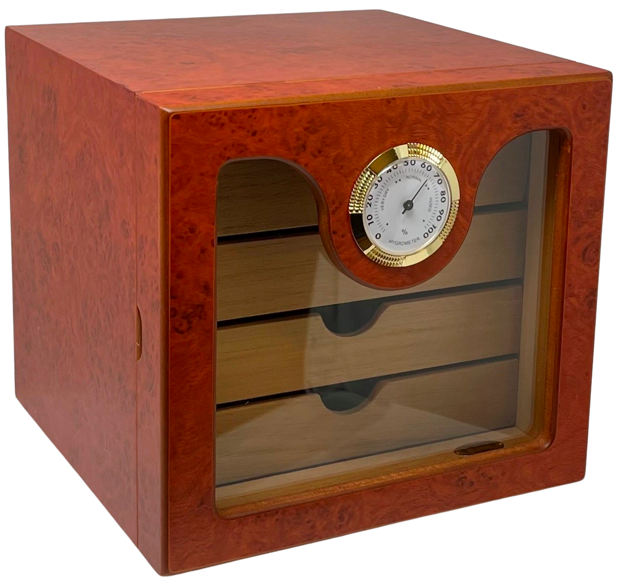 Cuban Crafters MINI CHEST OF DRAWERS Glass Humidor.  Up to 60 Cigars