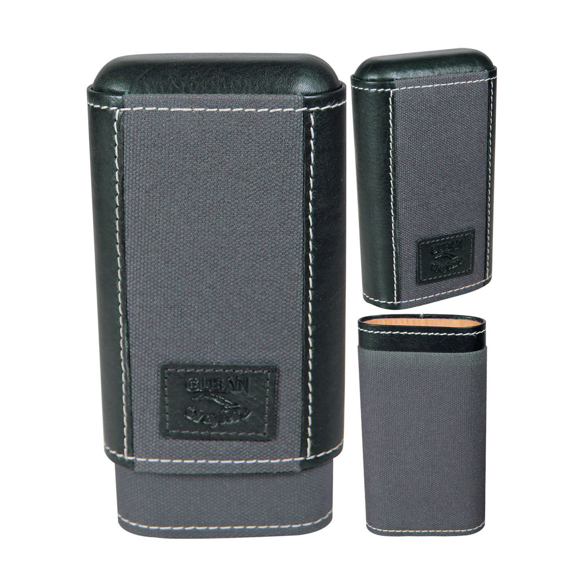 Isla Azul Pocket Humidors Hard Cigar Case Black Blue 3 Cigars