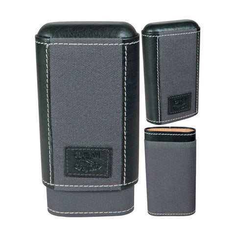 Isla Azul Pocket Humidors Hard Cigar Case Black Blue 3 Cigars