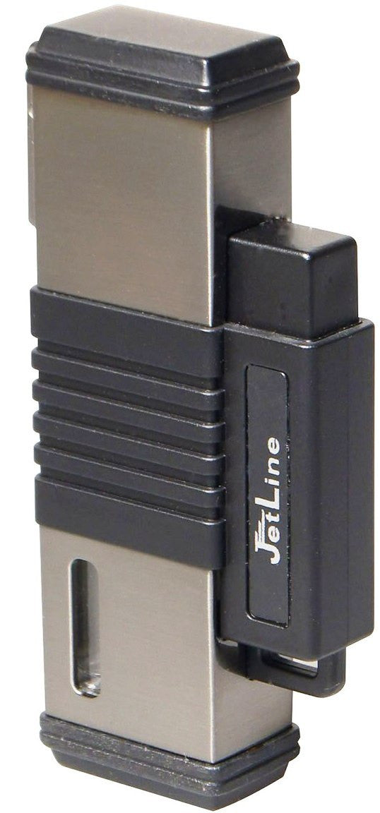 Jetline New York Double Jet SILVER Black Cigar Lighter