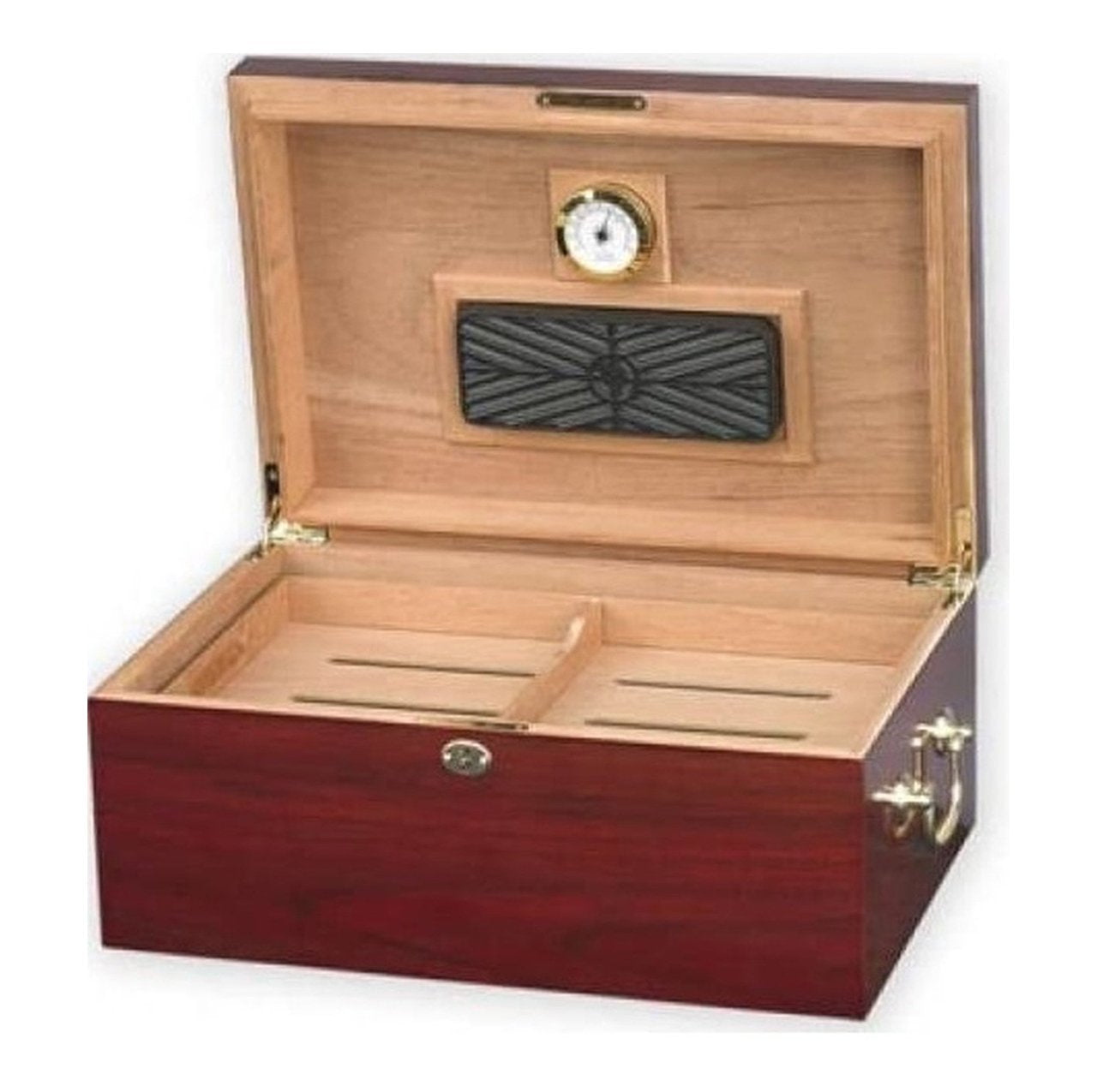 "LE MONDE" Highgloss Cherry Desktop Humidor for 100 Cigars
