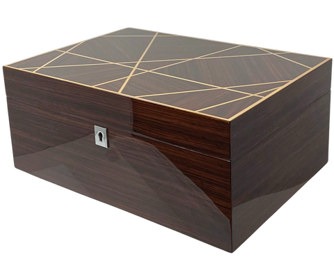Cuban Crafters MODERN CEDAR Large Cigar Humidor for 150 Cigars