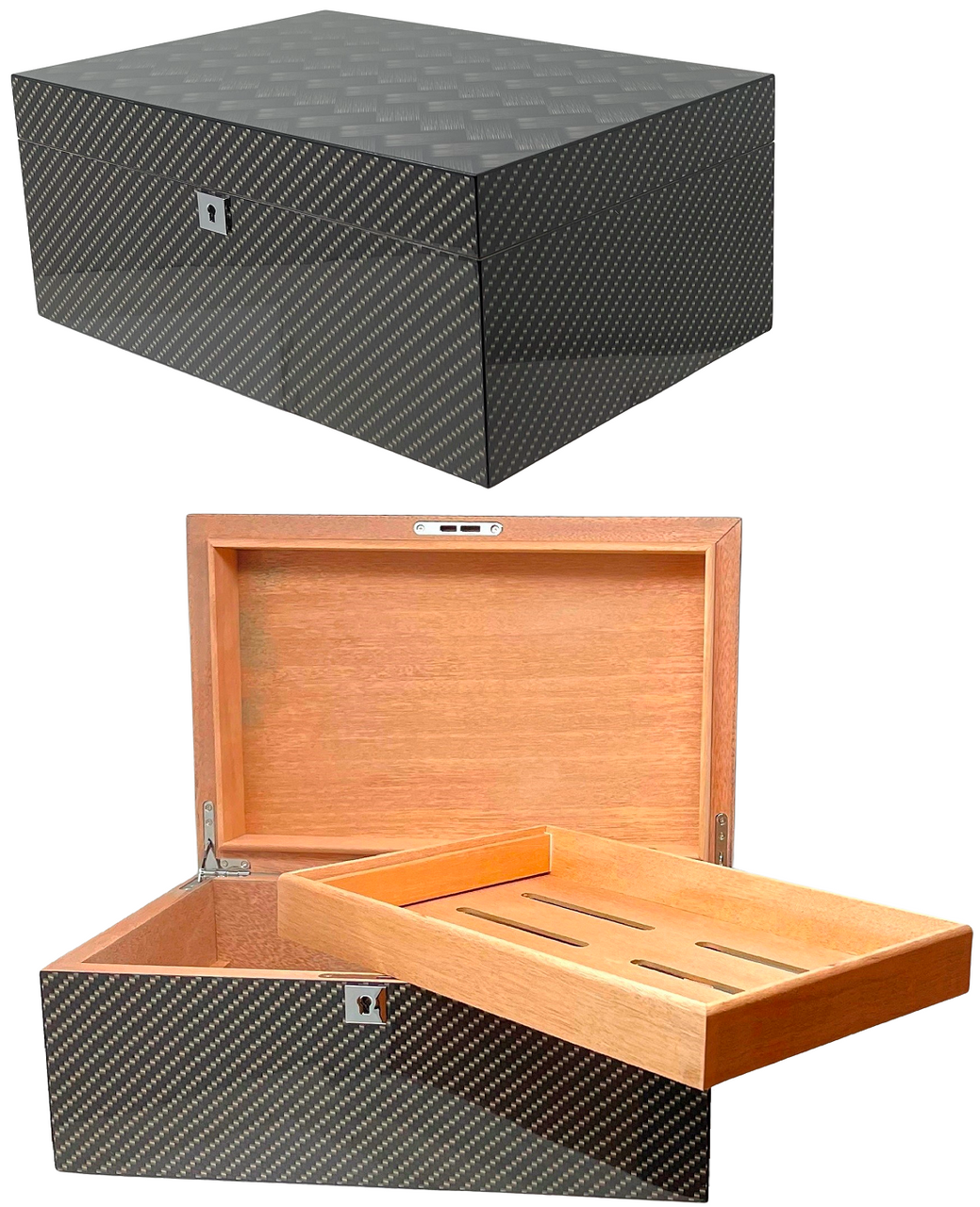 Cuban Crafters MODERN CROSSTREE Humidor for 100 Cigars