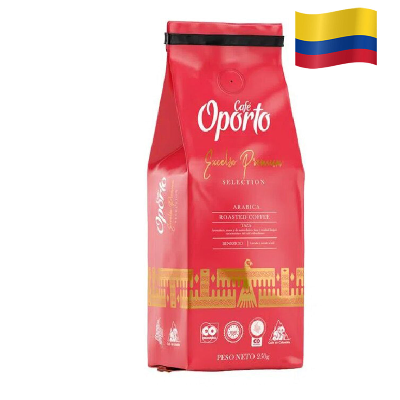 COLOMBIAN OPORTO Roasted Coffee Pack of 8 Oz