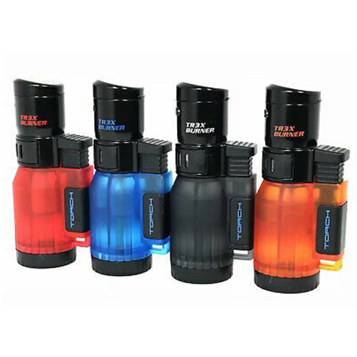 Eagle Triple Torch "FLAME" Cigar Lighter Semi Transparent Tank