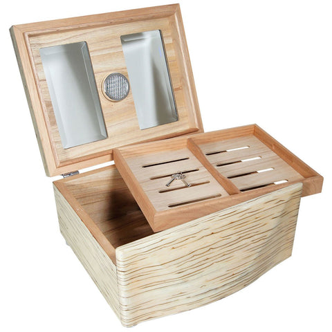 Cuban Crafters Designer Humidor Moderno Blanco Grande White for 120 Cigars