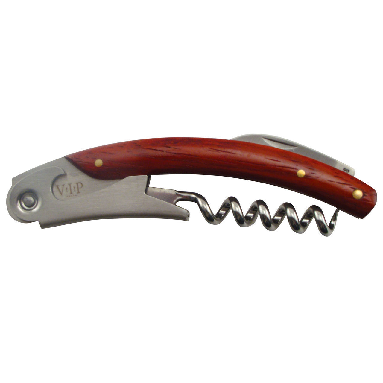 Stainless Steel Wine Corkscrew With Wood Handles in Gift Box - Humidors Wholesaler