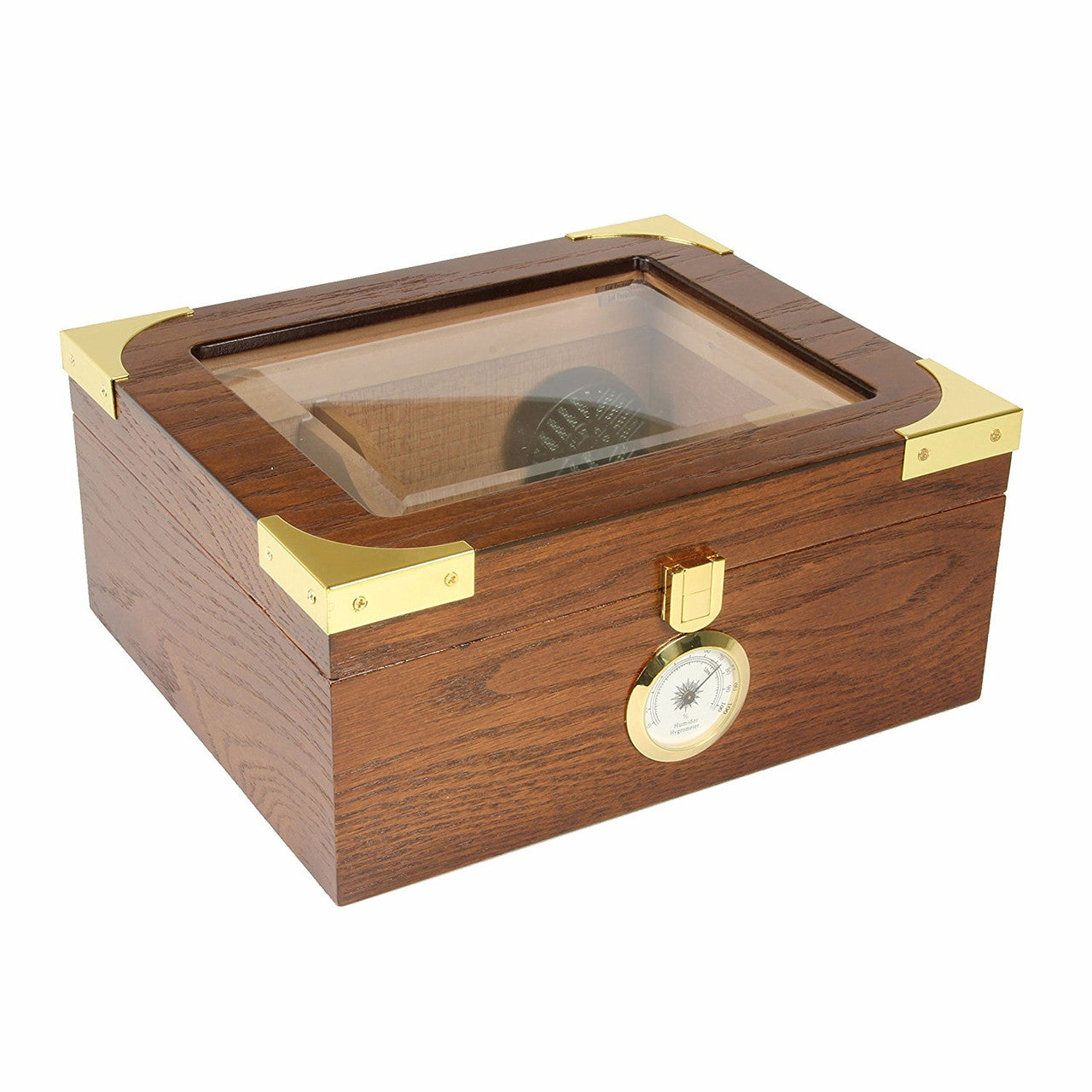 Glass Top Mio Deluxe Cigar Humidor for 40 Cigars