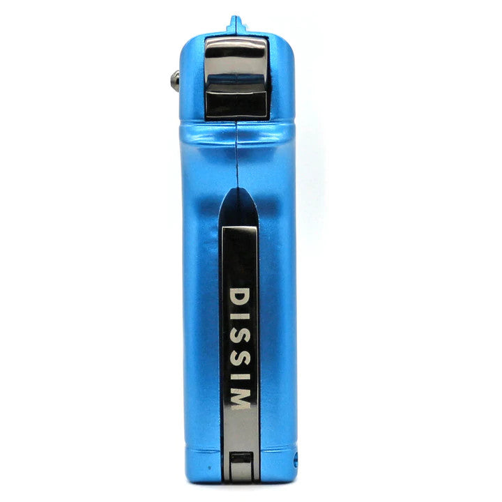 DISSIM HAMMER SOFT Flame Cigar Lighter Silver, Blue & Gun Metal