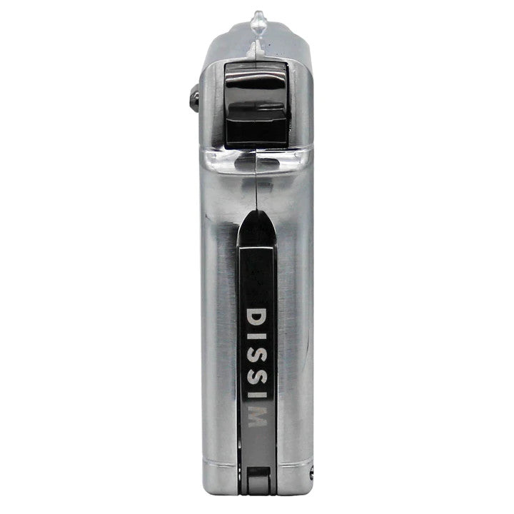DISSIM HAMMER SOFT Flame Cigar Lighter Silver, Blue & Gun Metal