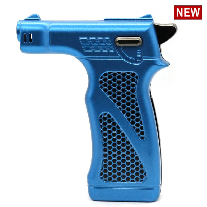 DISSIM HAMMER SOFT Flame Cigar Lighter Silver, Blue & Gun Metal