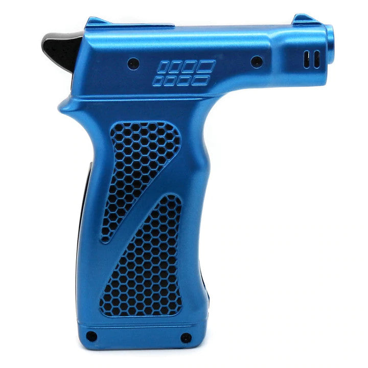 DISSIM HAMMER SOFT Flame Cigar Lighter Silver, Blue & Gun Metal