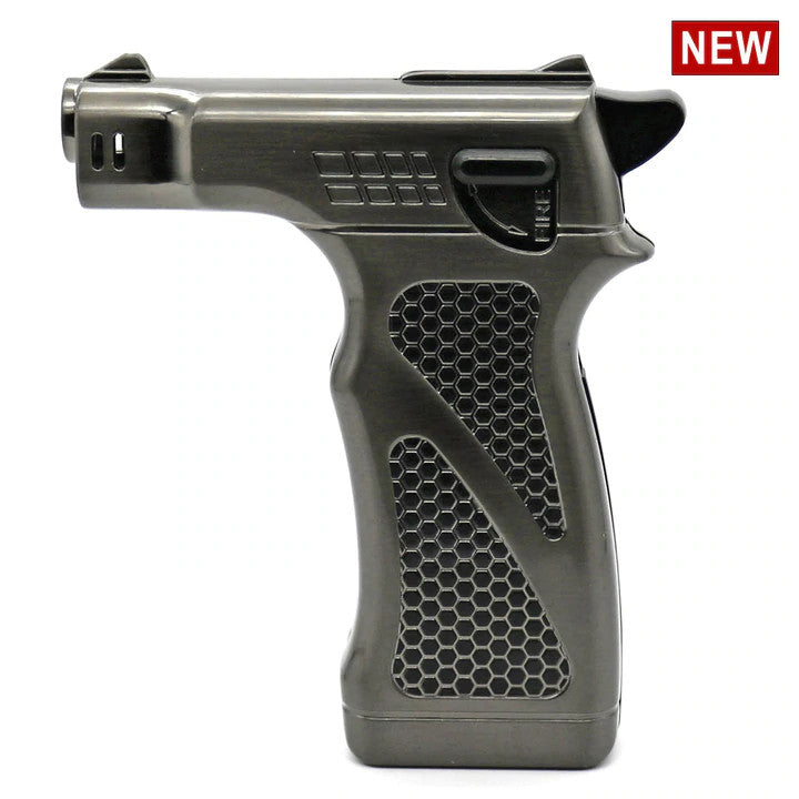DISSIM HAMMER SOFT Flame Cigar Lighter Silver, Blue & Gun Metal