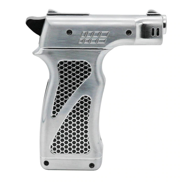 DISSIM HAMMER SOFT Flame Cigar Lighter Silver, Blue & Gun Metal