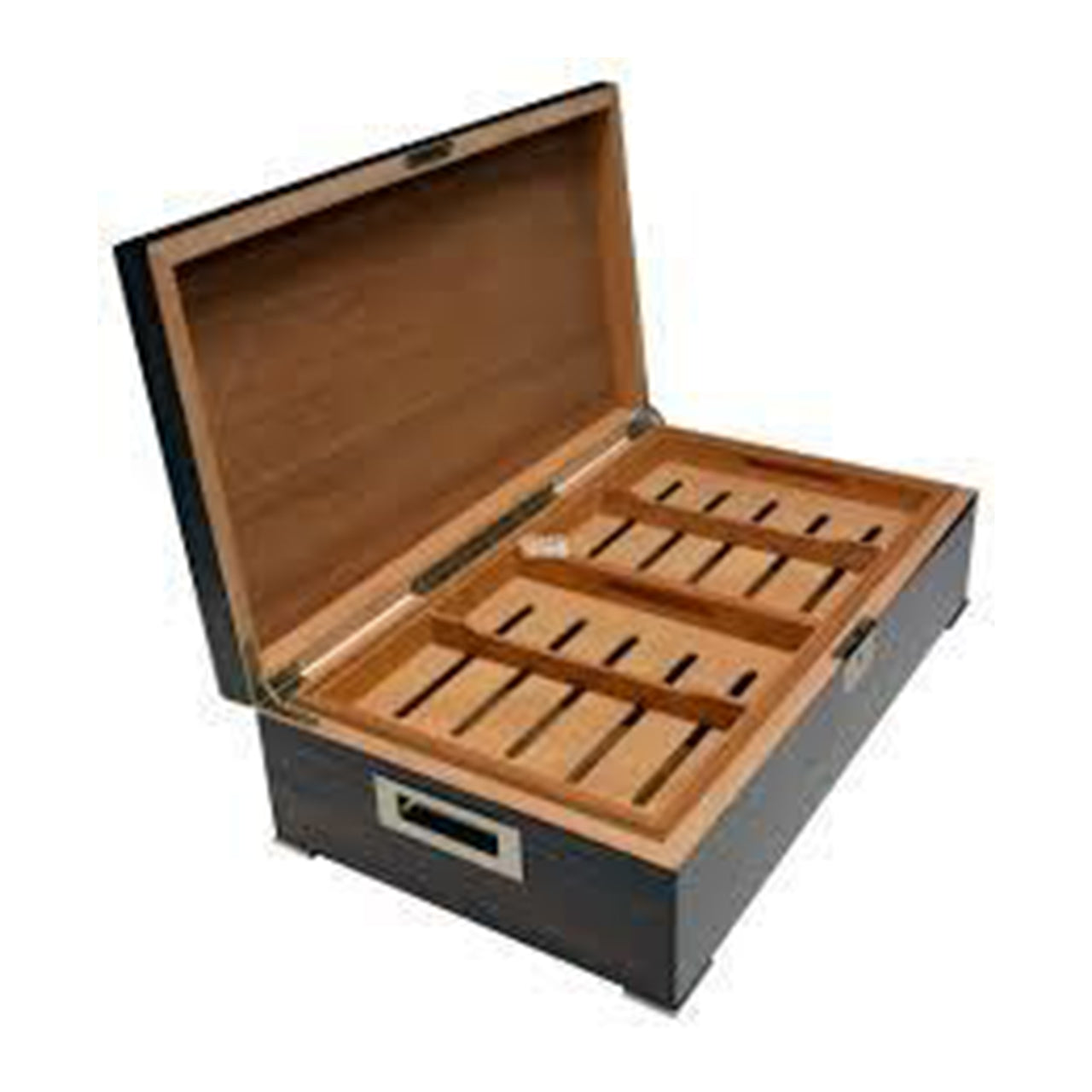 Desk/Counter Top Adjustable Dividers High Lacquer Humidor for up to 250 Cigars