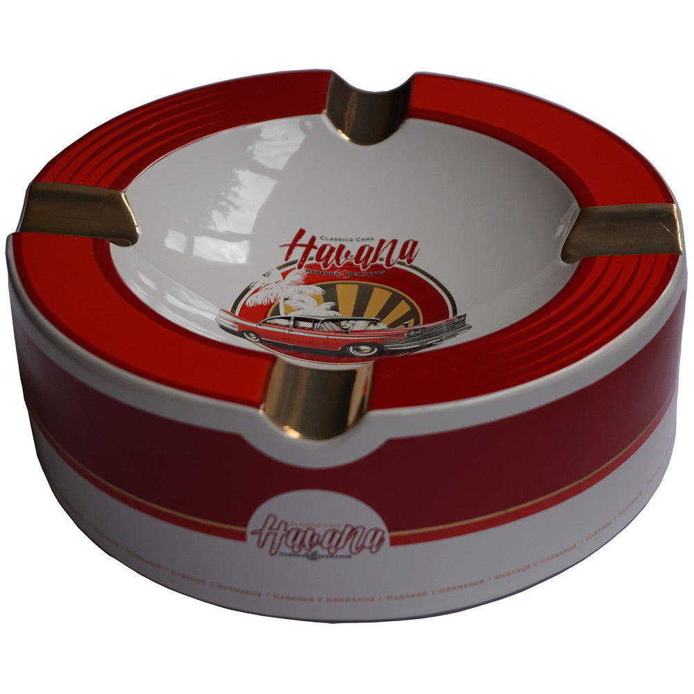 Ashtray Cigar ROMEO & JULIETA Porcelain with Three Wide Grooves