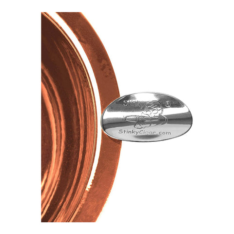 Stinky Stainless Steel Copper Metal Table Cigar Ashtray for 4 Cigars