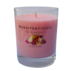 Scented Soy Candles DOZEN ROSES (11 oz) eliminates smoke, household and pet odors.