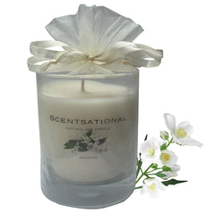 Scented Soy Candles JASMINE (11 oz) eliminates smoke, household and pet odors.