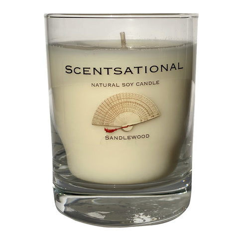 Scented Soy Candles SANDALWOOD  (11 oz) eliminates smoke, household and pet odors.