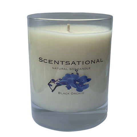 Scented Soy Candles BLACK ORCHID (11 oz) eliminates smoke, household and pet odors.