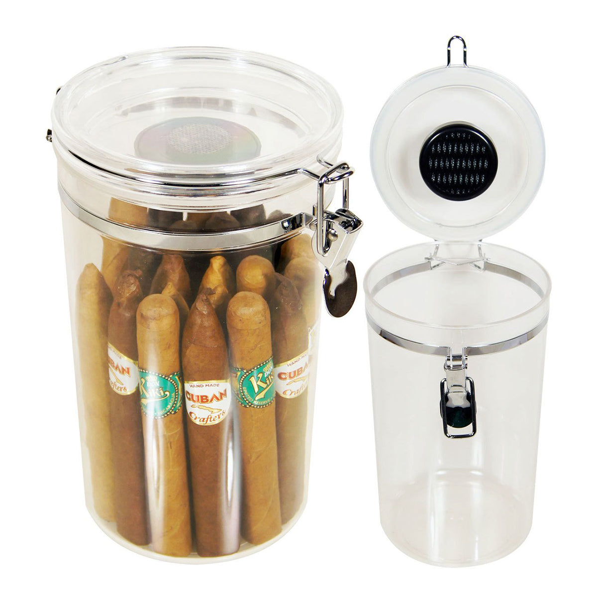 CBC Acrylic Cigar Jar Humidor Humidifier for 25 Cigars