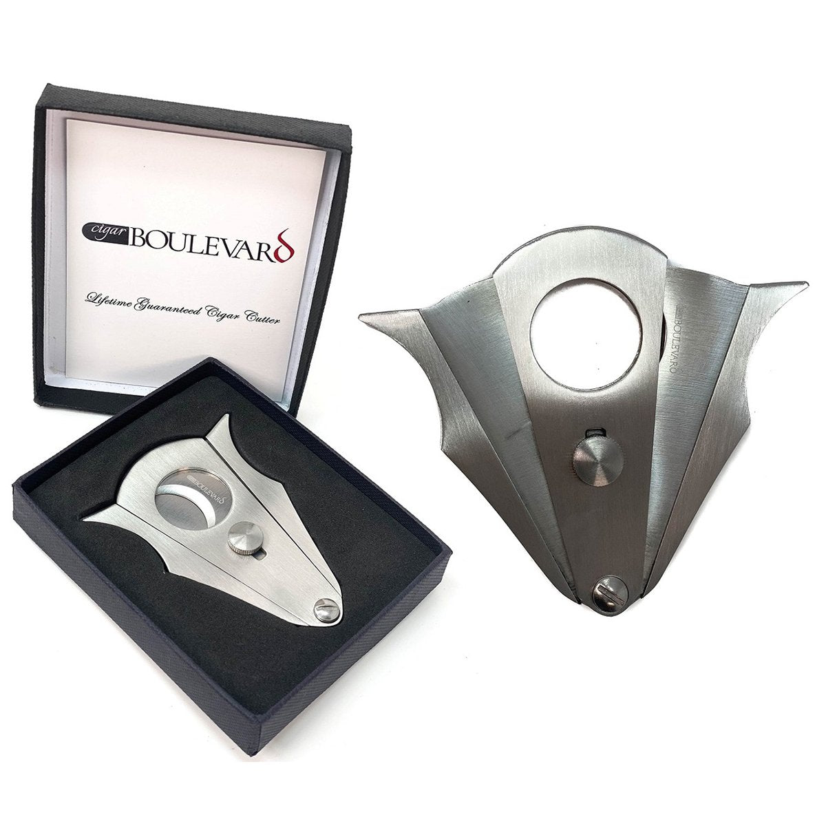 Double Guillotine Cutter Cigar Action Stainless Steel Blades