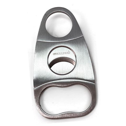 Cigar Cutter Stainless Steel Body and DOBLE BLADES 2 FINGERS Handle Side