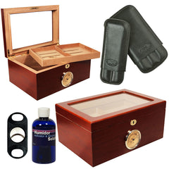 Premium Humidors and Accessories Combo Completo for 100 Cigars