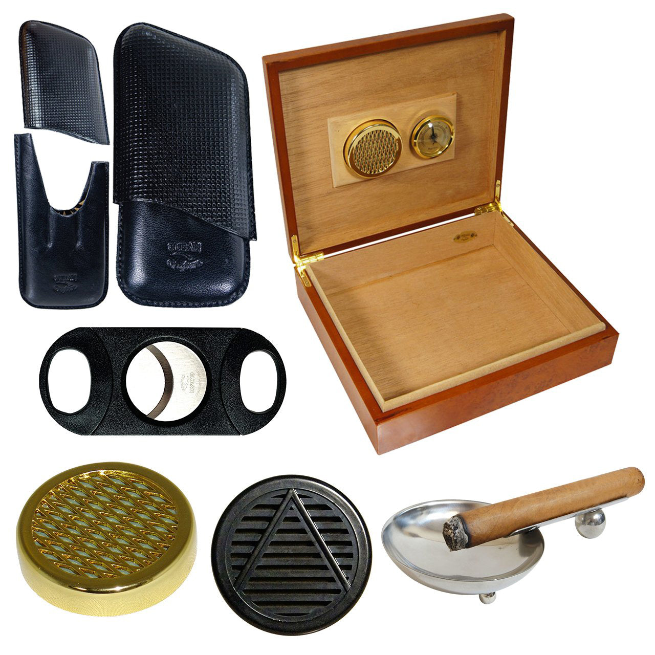 Travel Humidor with Hygrometer and Magnetic Lid (12 Cigars)