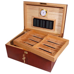 Cuban Crafters Clasico Rojo Cherrywood Humidor for 100 Cigars