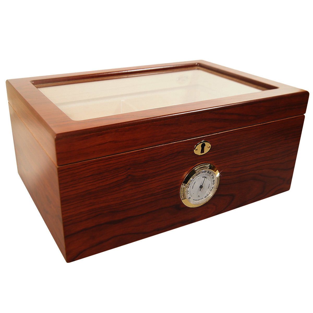 Cuban Crafters Presidente Glass Top Display Humidor for 100 Cigars
