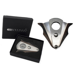 Double Guillotine Cutter Action, Stainless Steel Blades with Mahogany Handles