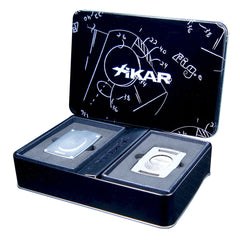 Xikar Ultra Slim Cigar Cutter and Lighter Silver Gift Set - Humidors Wholesaler