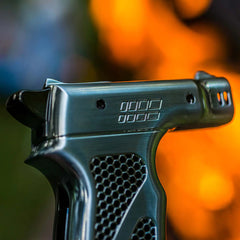 DISSIM HAMMER SOFT Flame Cigar Lighter Silver, Blue & Gun Metal