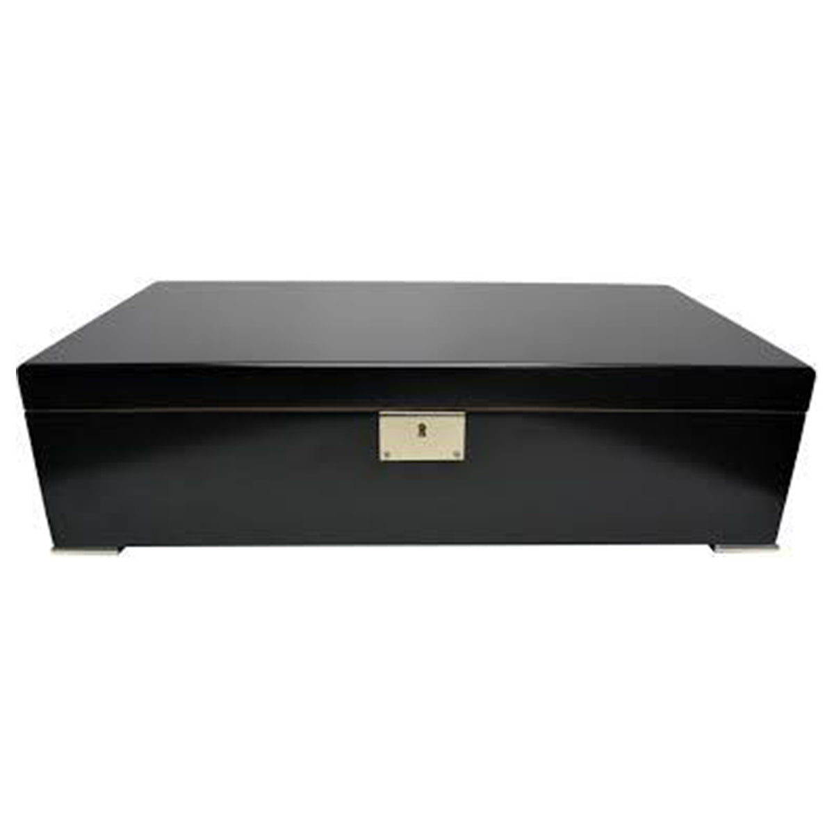 Desk/Counter Top Adjustable Dividers Black Humidor for up to 250 Cigars