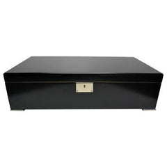 Desk/Counter Top Adjustable Dividers Black Humidor for up to 250 Cigars